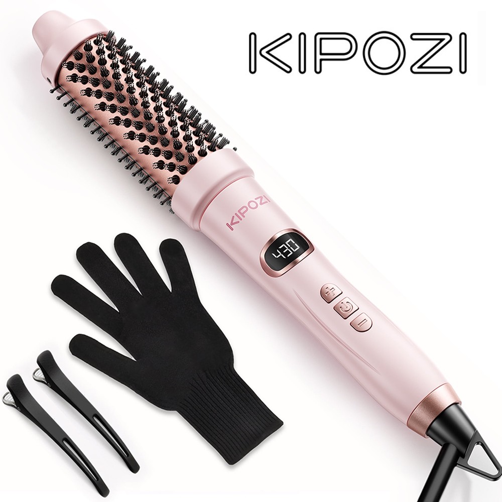 KIPOZI 1.5 inch Thermal Brush Blowout Boost Heated Round Brush for Blowout Look
