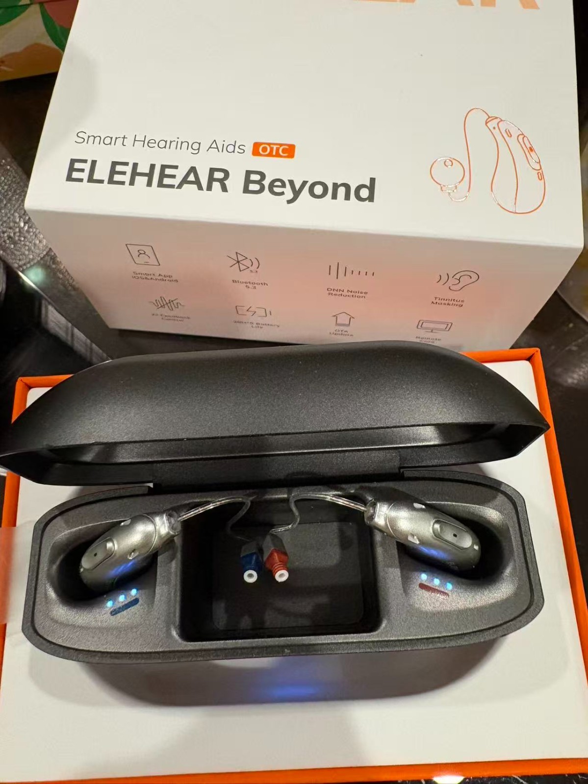 Preowned ELEHEAR-Beyond Hearing Aids Set * 1, Black Series Box Opened only