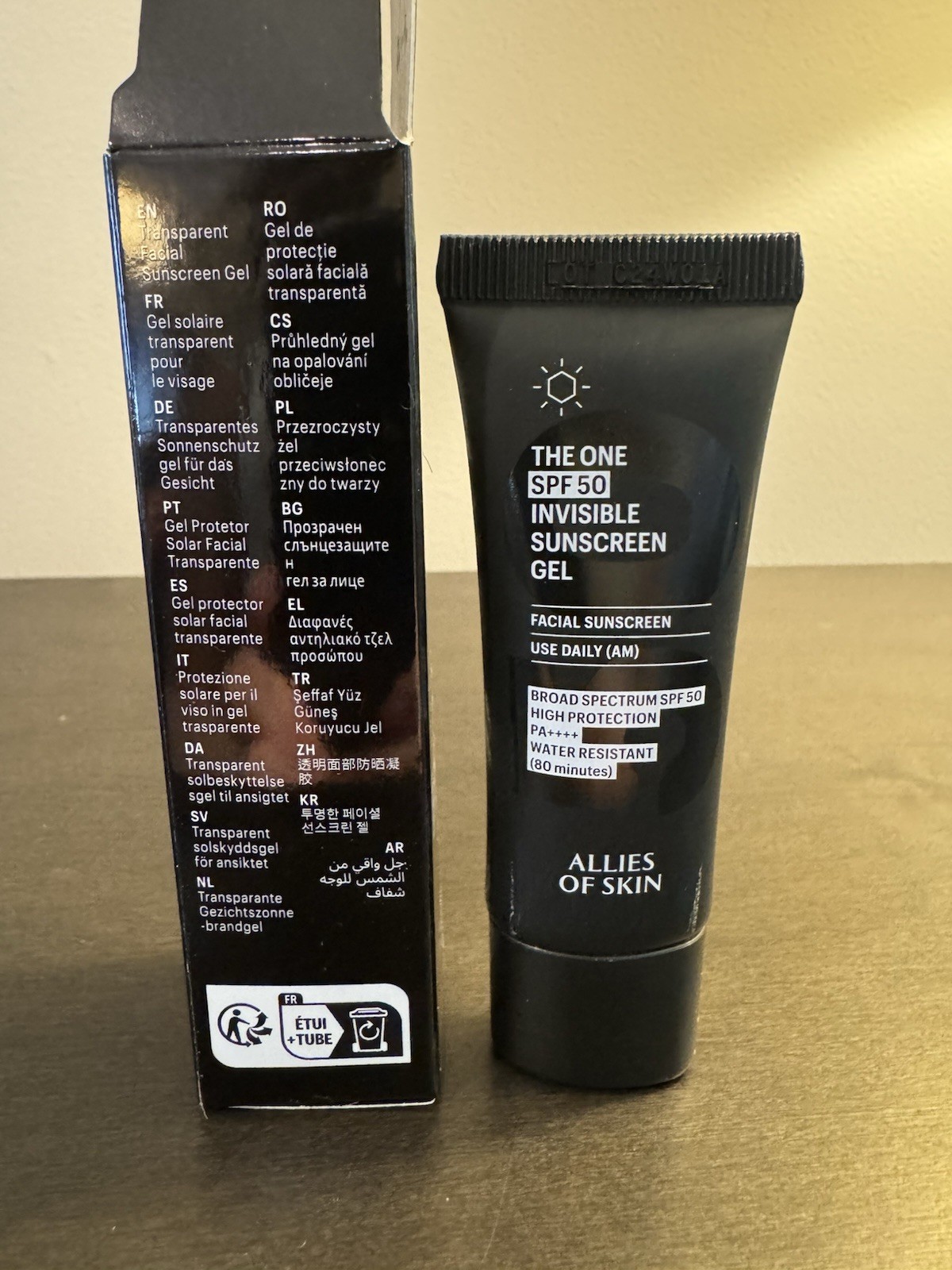 Allies of Skin The One SPF 50 Invisible Sunscreen Gel 20 ml .67 oz Travel Size
