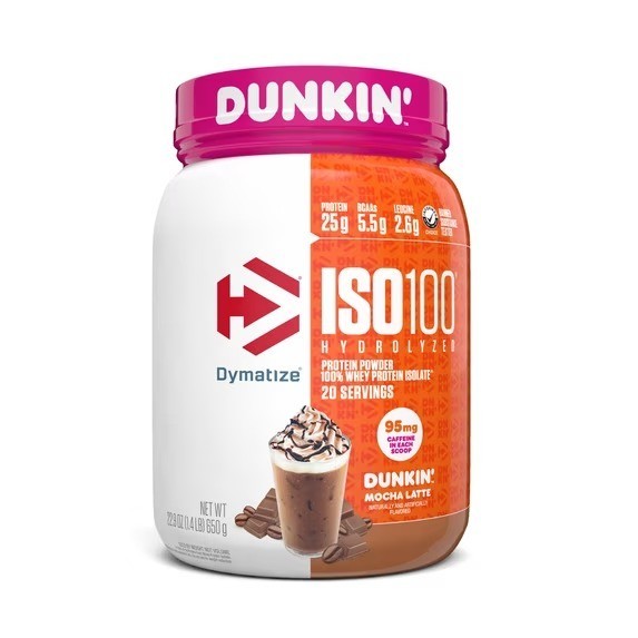 Dymatize ISO100 Dunkin Mocha Latte Whey Protein 20 Servings 25g Protein – NEW!!!