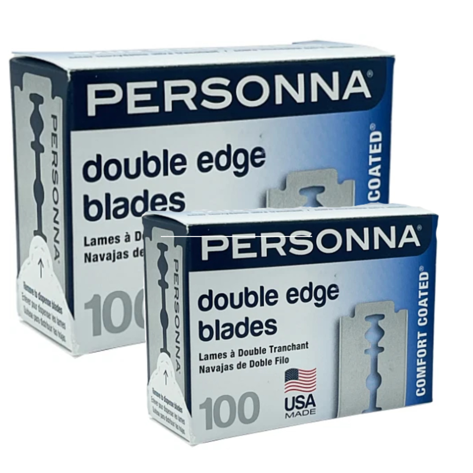 PERSONNA Barber Comfort Coated Double Edge Razor Blades BP9020 | Pack of 2
