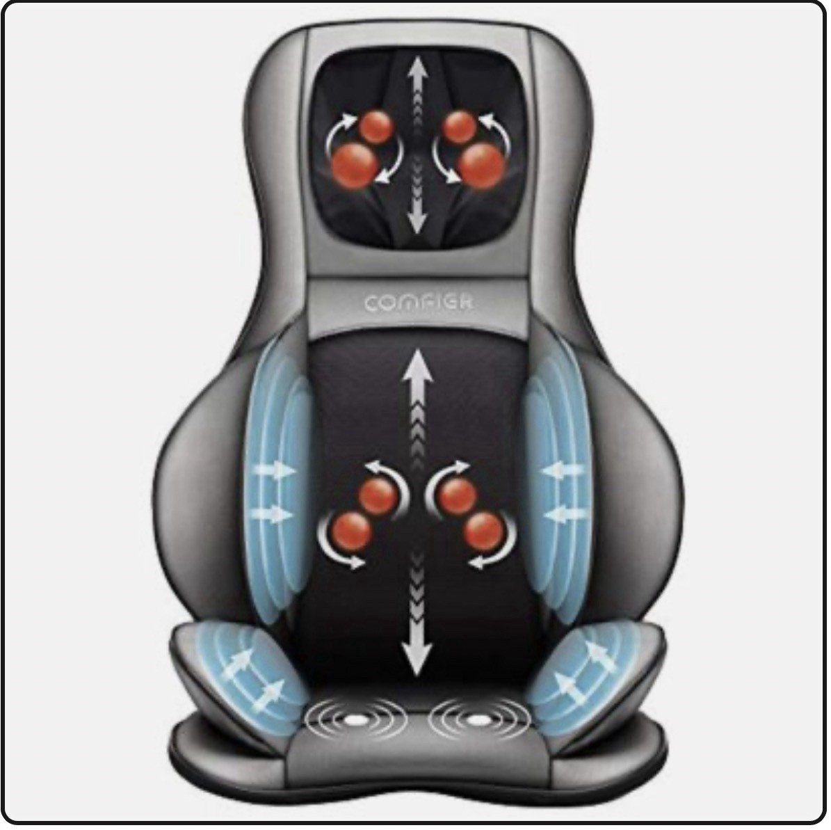 Comfier Shiatsu Neck & Back Massager – 2D/3D Kneading Full Back Massager with