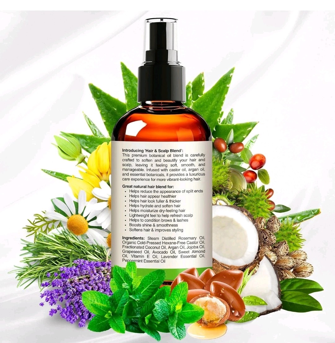 Batana Rosemary Hair Oil 60 ml – Promotes Hair Growth, Moisturizes & Strengthens