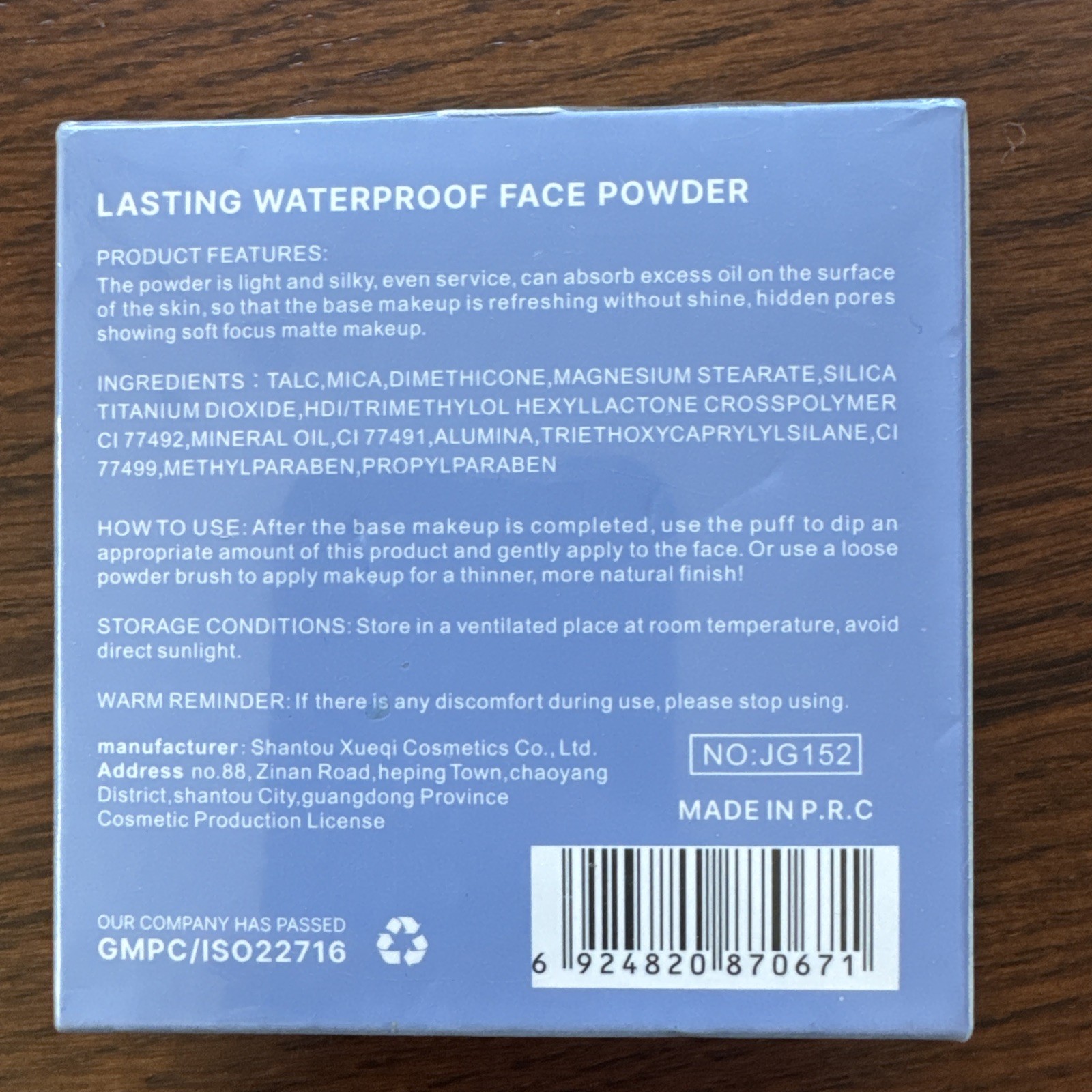 Maycheer face powder lasting waterproof oil control matee flawless