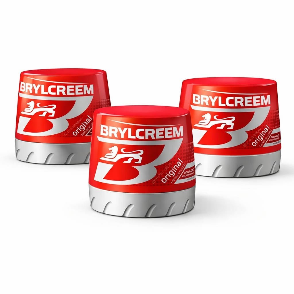 3X BRYLCREEM Original Hair Styling Cream for Men 125ml Aqua-Oxy Nourishing Hair