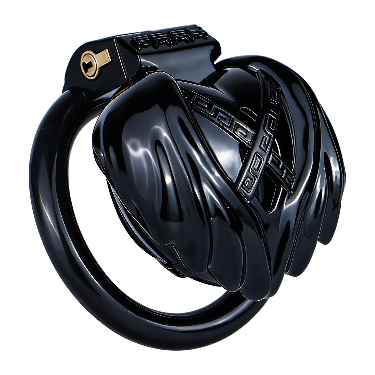New Male Negative Chastity Cage ABS Resin Chastity Restraint Lock with 4 Rings