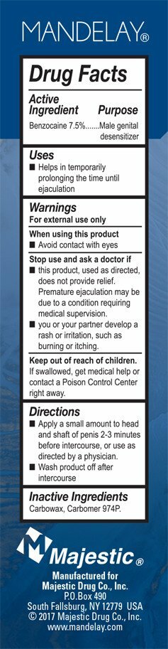 Mandelay is Climax Control Gel for Men
