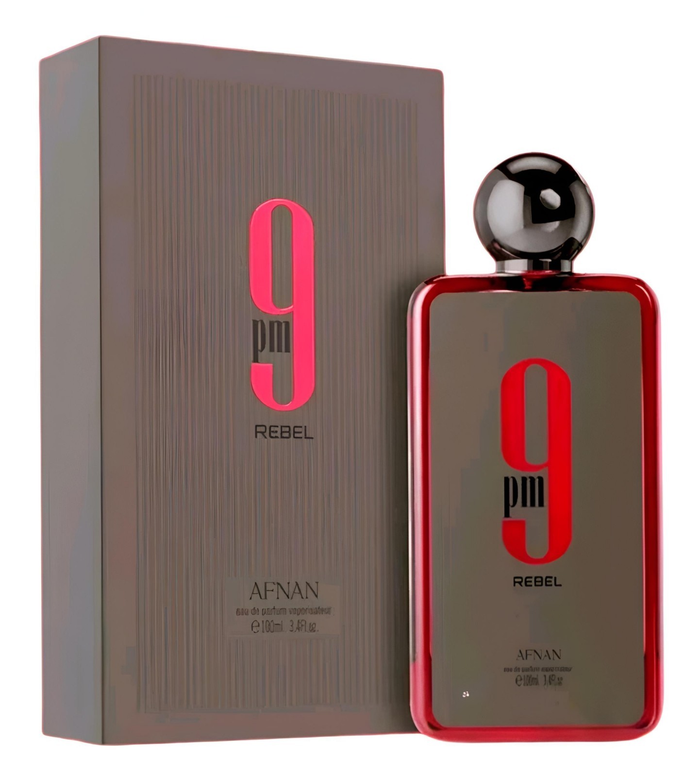 9 pm Rebel by Afnan 3.4 oz EDP Cologne Perfume for Unisex New