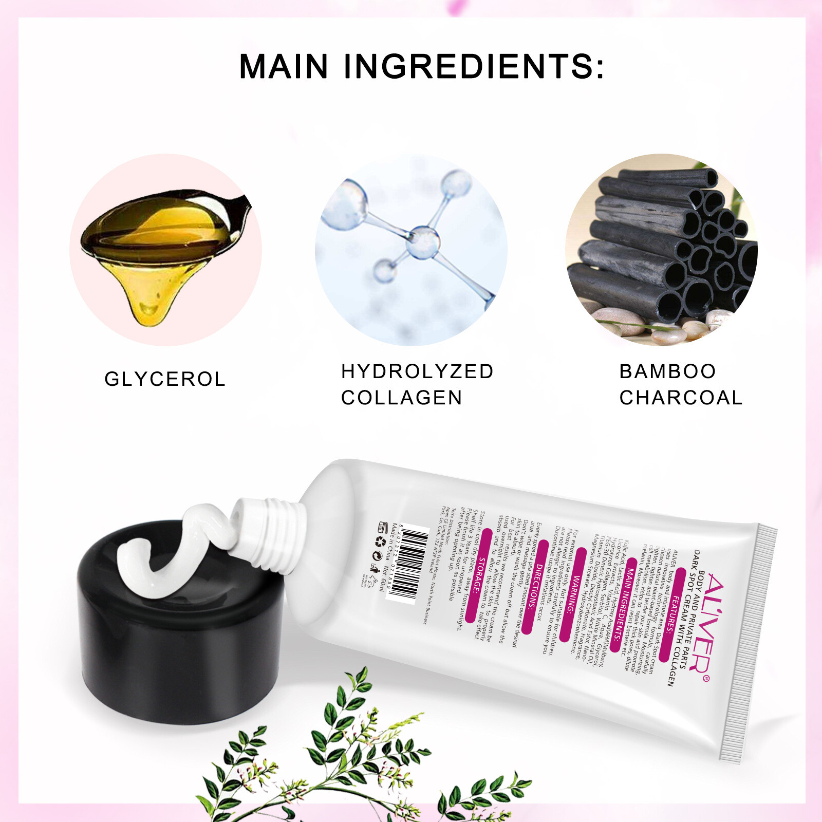 Dark Skin Bleaching Cream Max Strength Whitening Lightening for Face & Body 2Pcs