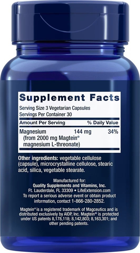 NEW 2 PACK Neuro-Mag Magnesium L-Threonate from 2000 mg Magtein – Life Extension