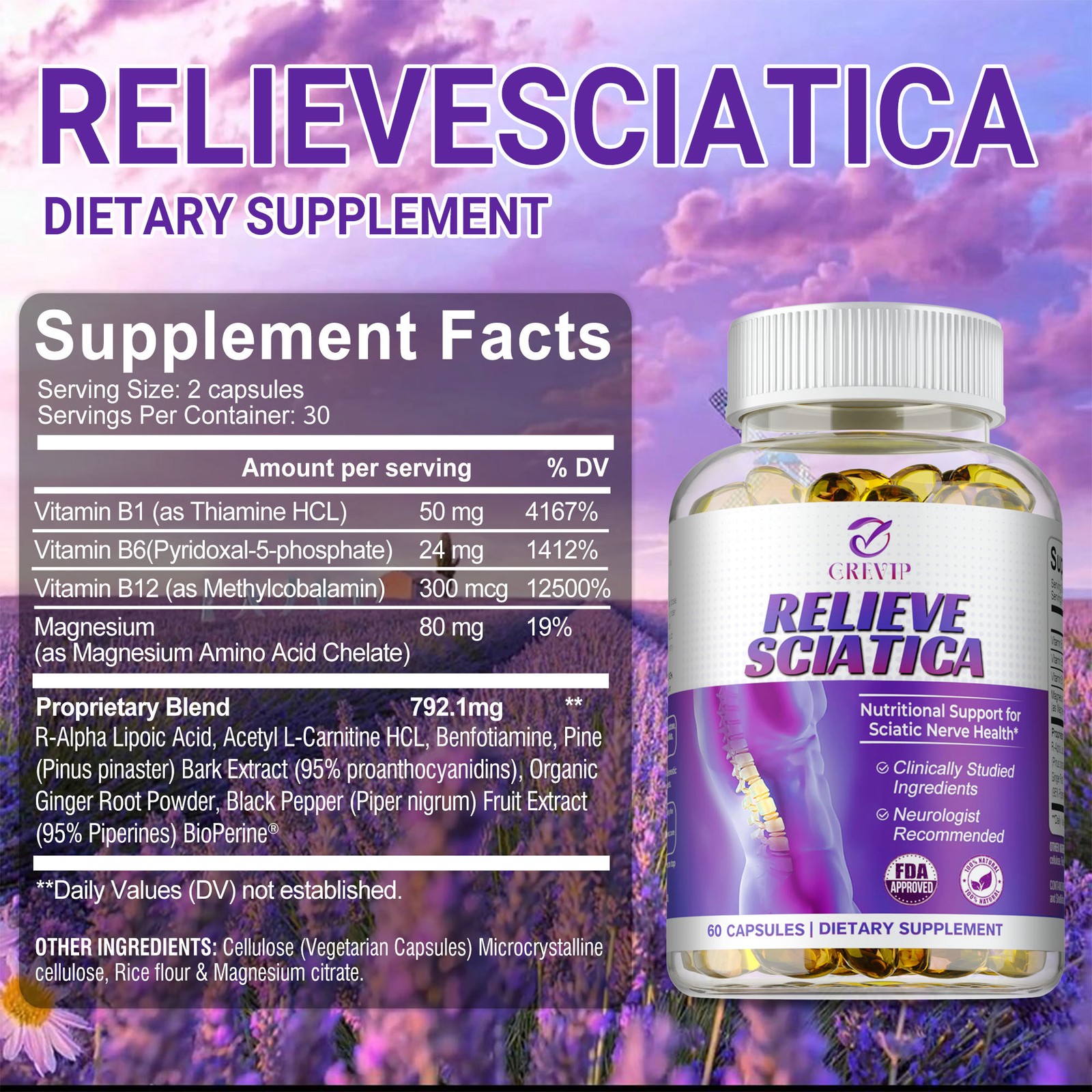 Relieve Sciatica Capsules – Hip Joint Sciatica Pain Relief & Inflammatory