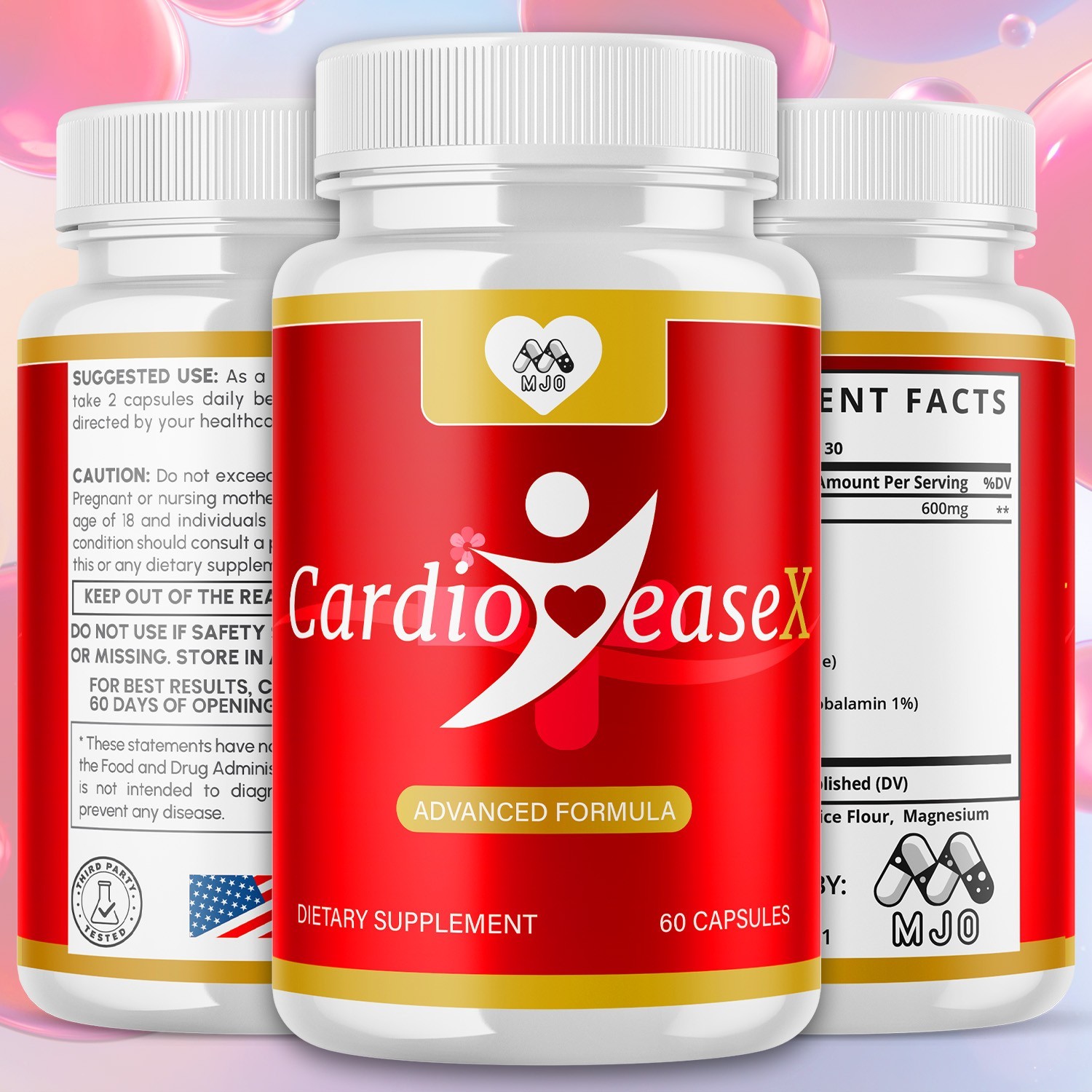 (2 Pack) Cardio Ease X Advanced Support Blood Supplement CardioEaseX 120 Caps