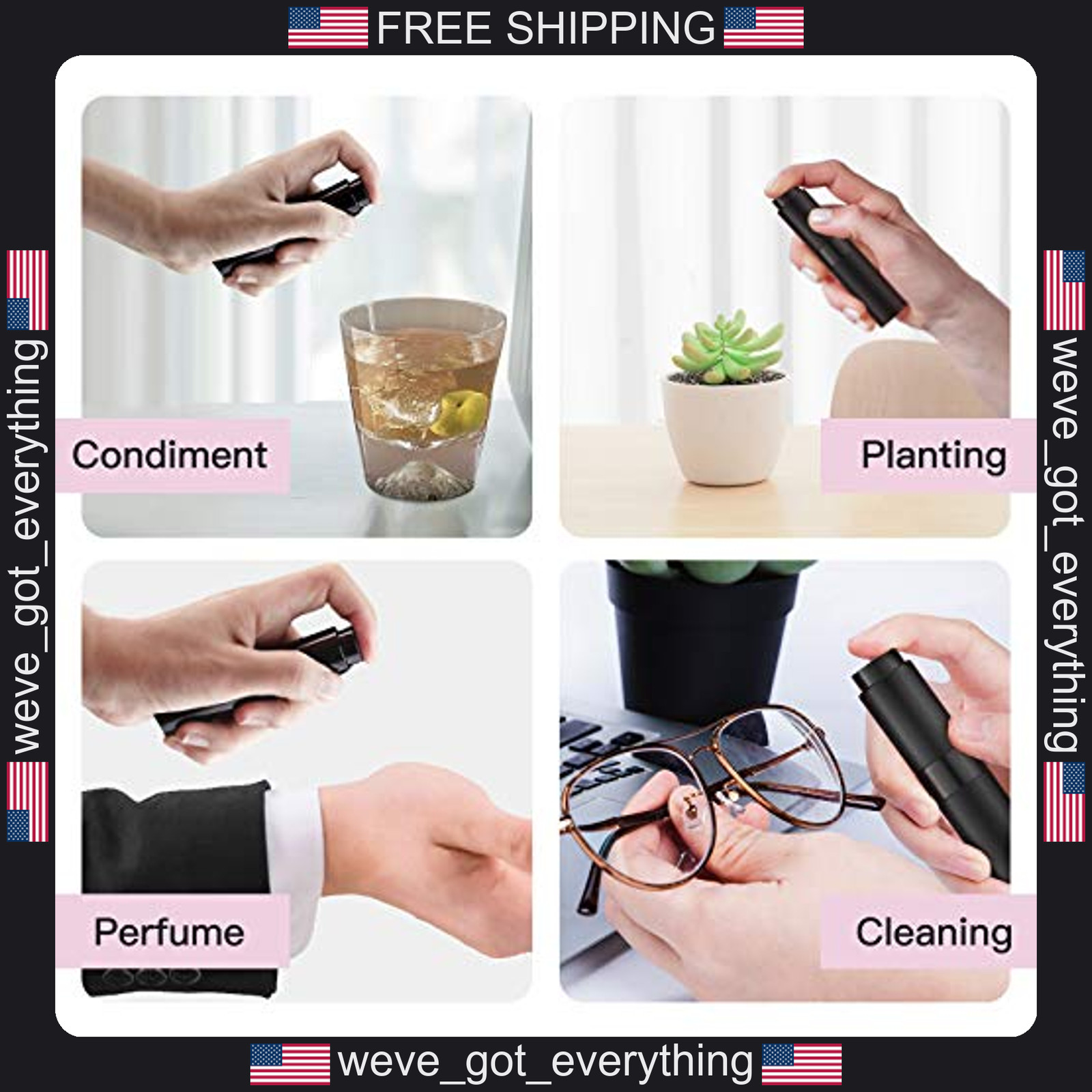 Refillable Travel Perfume Atomizers 8ml Assorted Colors