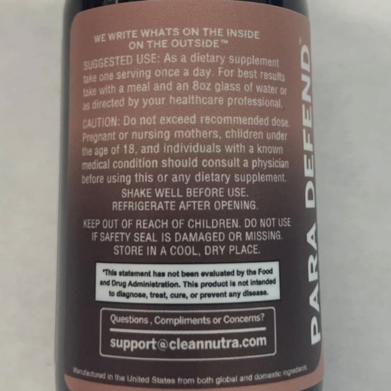 Humans Cleanse Walnut Black Soursop Wormwood Para Defend Drops Liquid Garlic for
