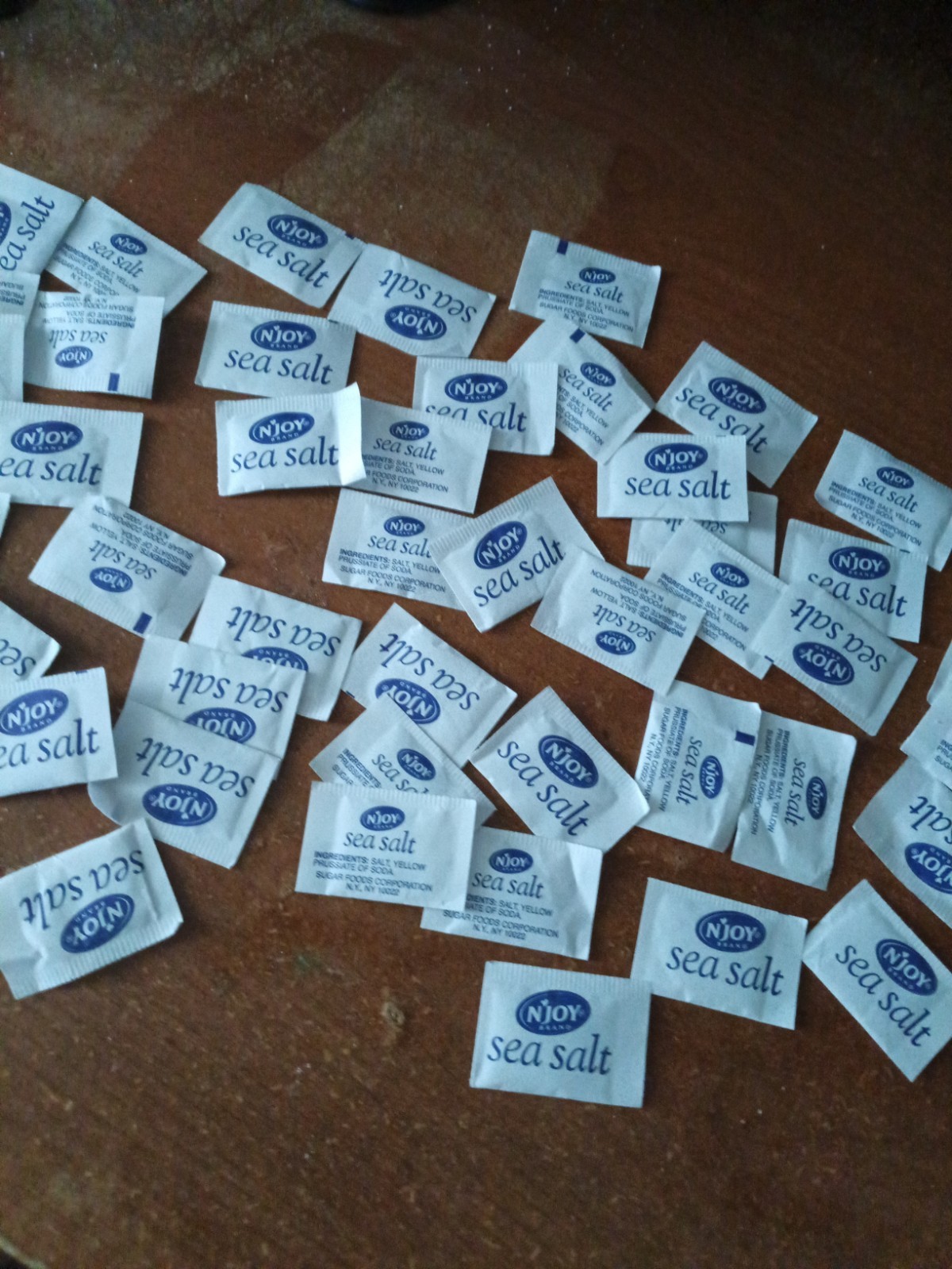 N’Joy Portion 50 Lil Packets Iodized Sea Salt Restaurant
