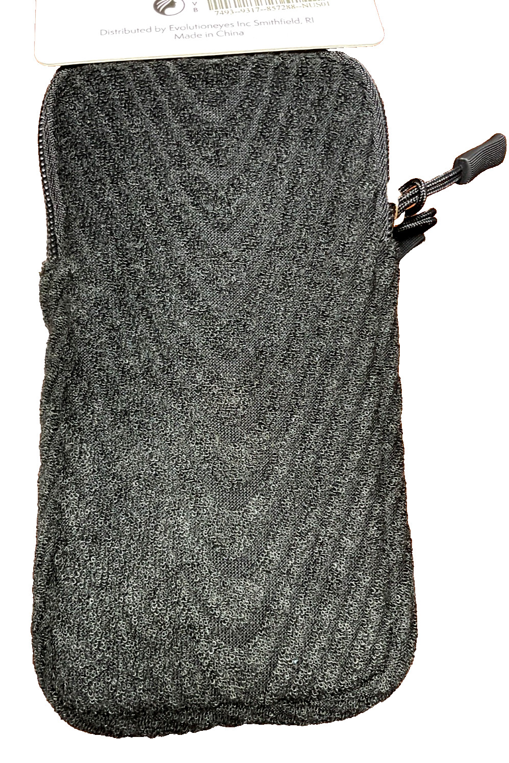 EVOLUTION EYES TRAVEL DOUBLE EYEGLASS CASE BLACK 7 x 3 100% POLYESTER NWT