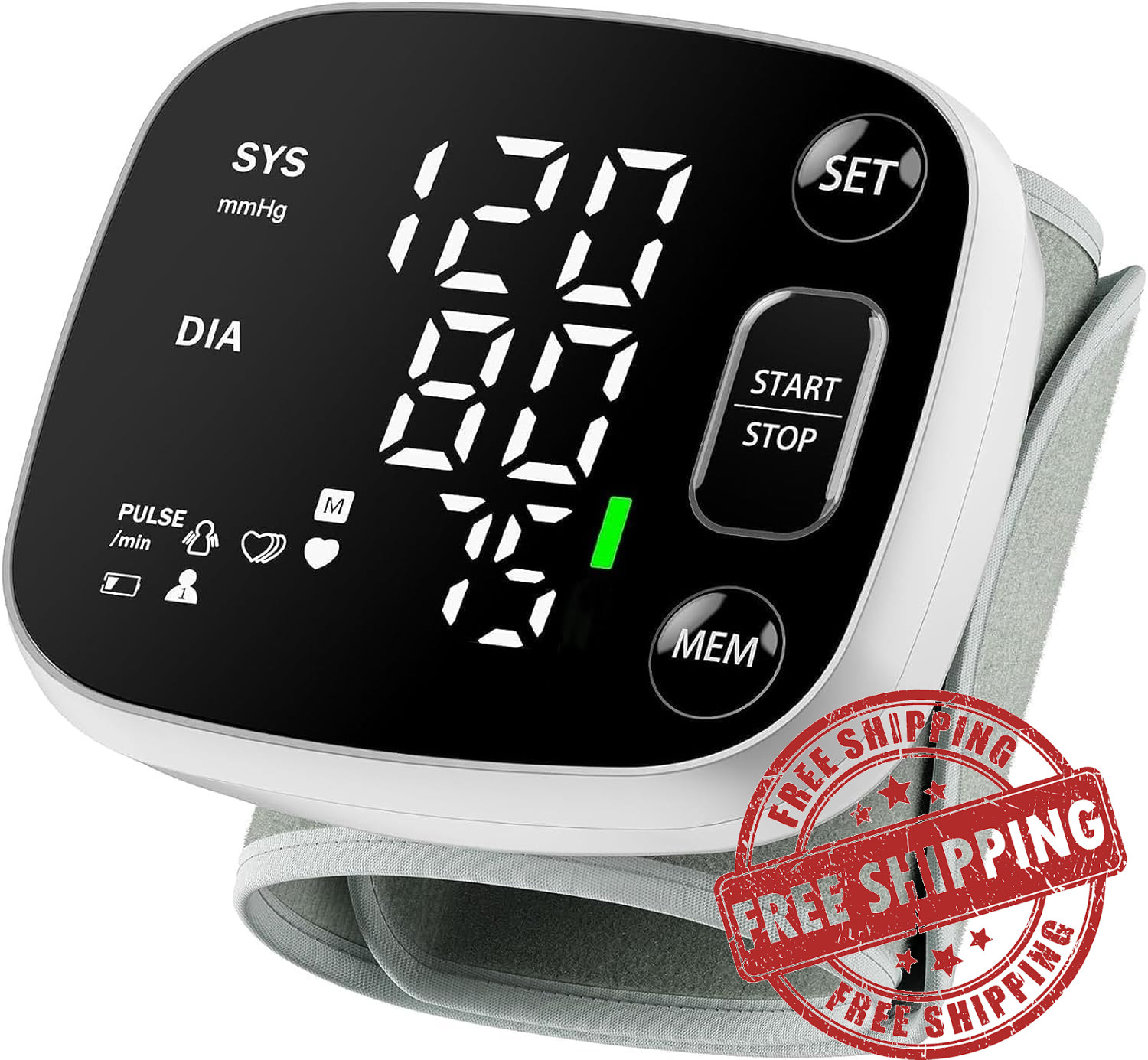 Wrist Blood Pressure Monitor , FDA Cleared Rechargeable Blood Pressure Machine.
