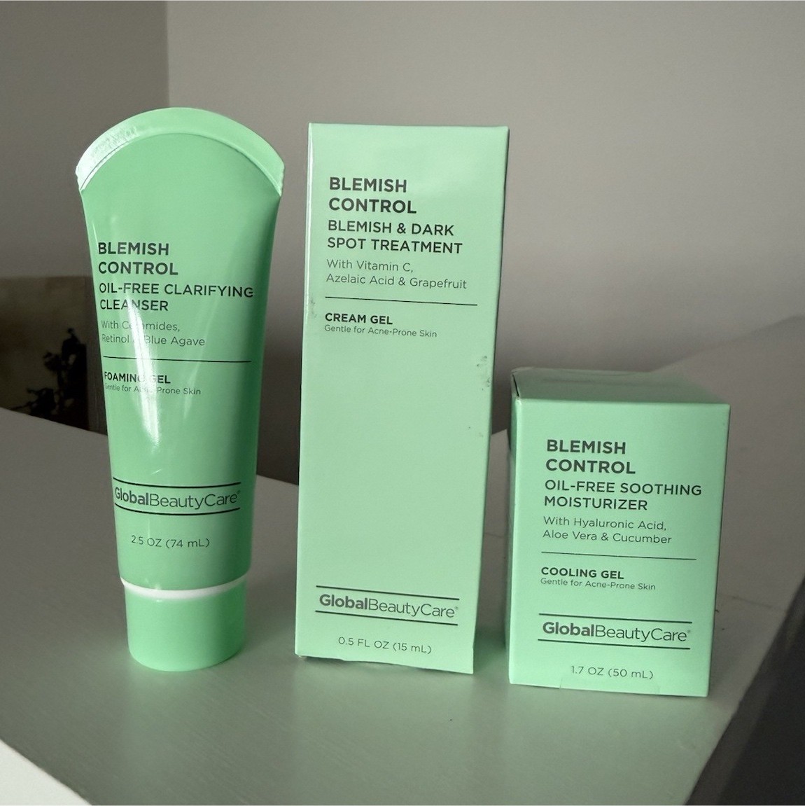 Global Beauty Care Blemish Control Acne & Dark Spots Oil-Free 3pc Set