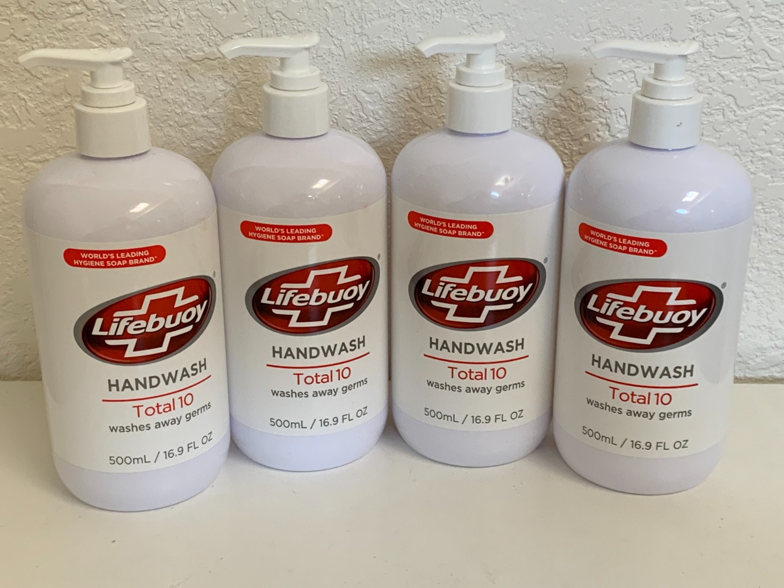 (4 Pack) Lifebuoy Total 10 Hand Wash Soap, 500ml FREE SHIPPING!!
