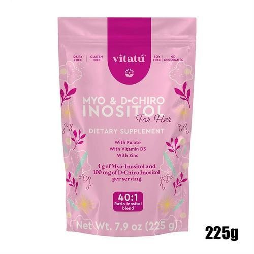 Myo Vitatú Inositol (4g) & D-Chiro Inositol (1g) Ideal Mix 40:1 Containing Folic