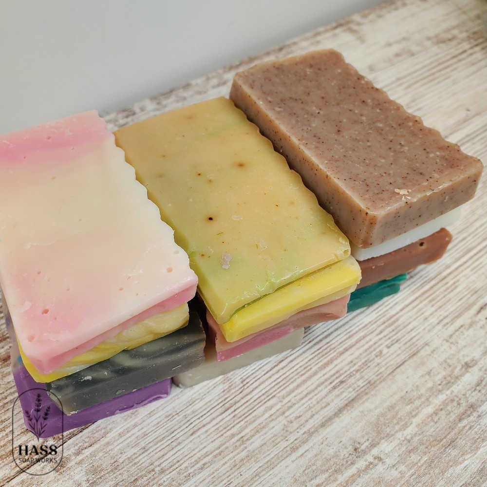 Handmade Bar Soap Samples Ends Assorted Scents Cold Process Natural Bars 12oz