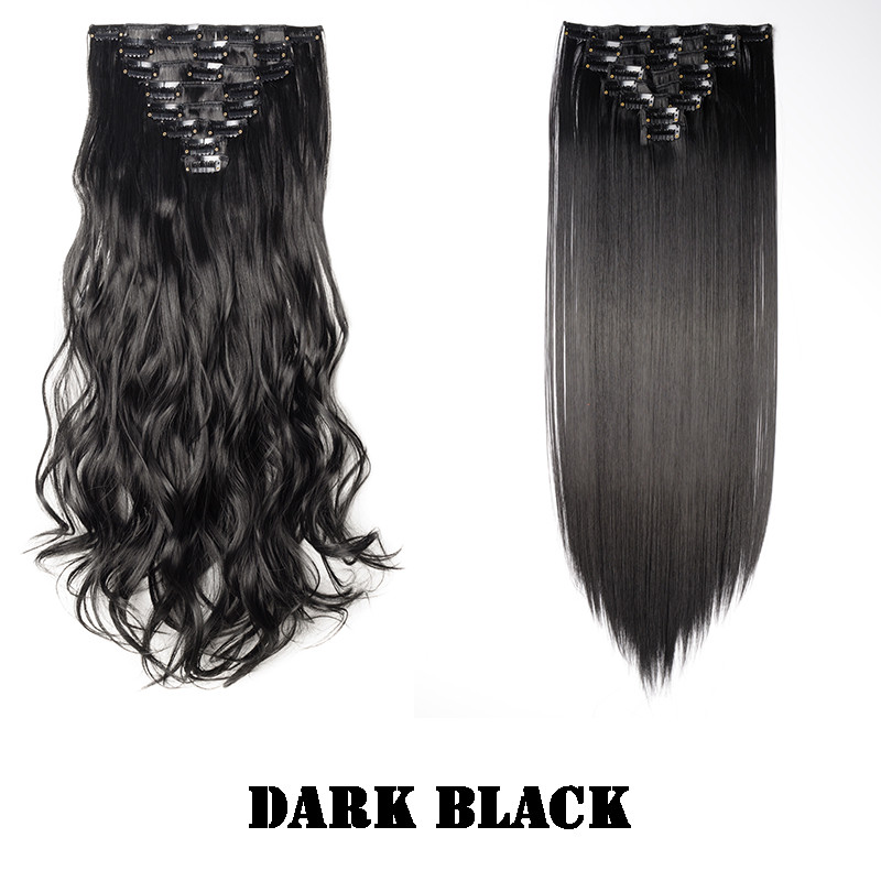 Thick 8 Pieces Full Head Clip in Hair Extensions Ombre 18Clips as Human Natural