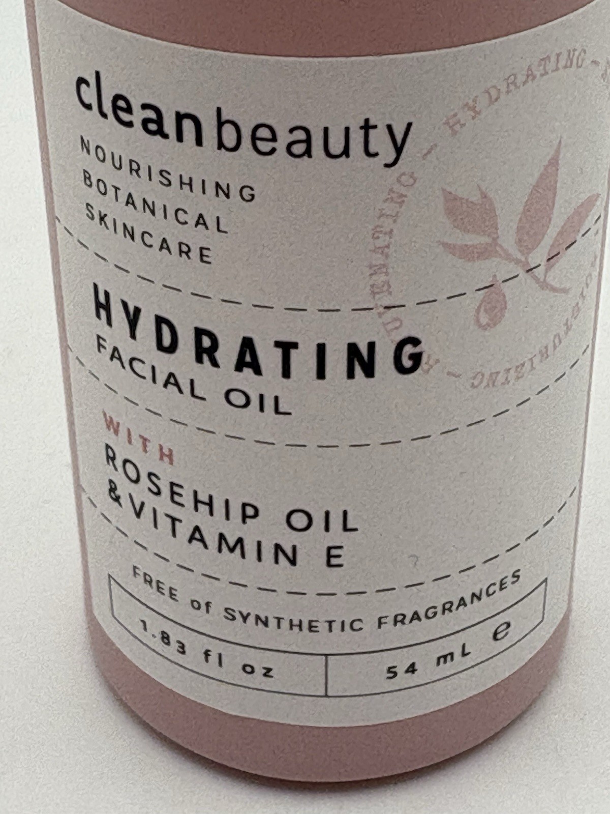 Clean Beauty Hydrating Facial Oil with Rosehip Oil & Vitamin E – 1.83 OZ 56