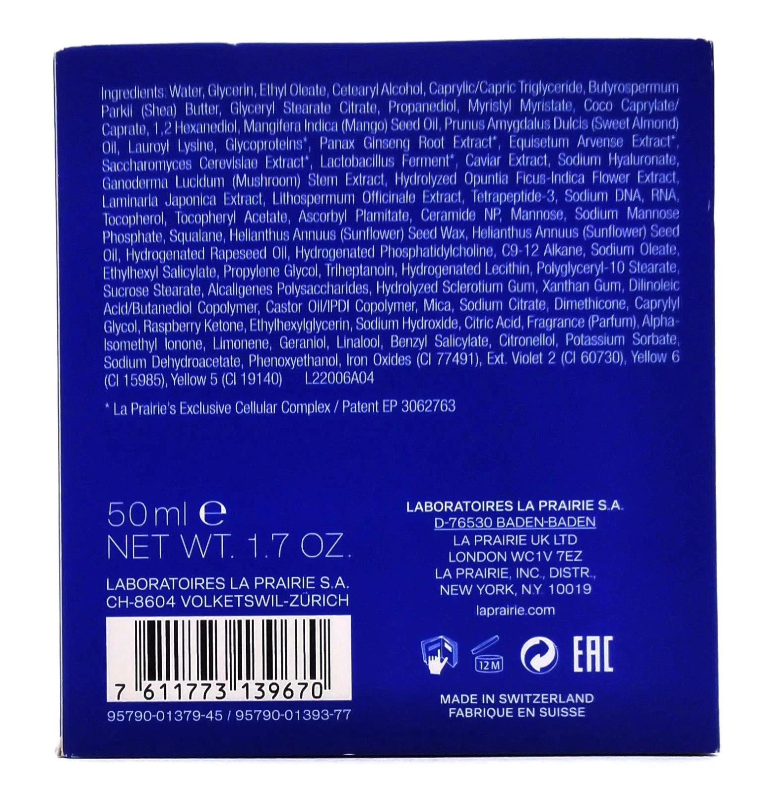 La Prairie Skin Caviar Luxe Cream 50ml 1.7oz Anti-Aging Firming Moisturizer NEW