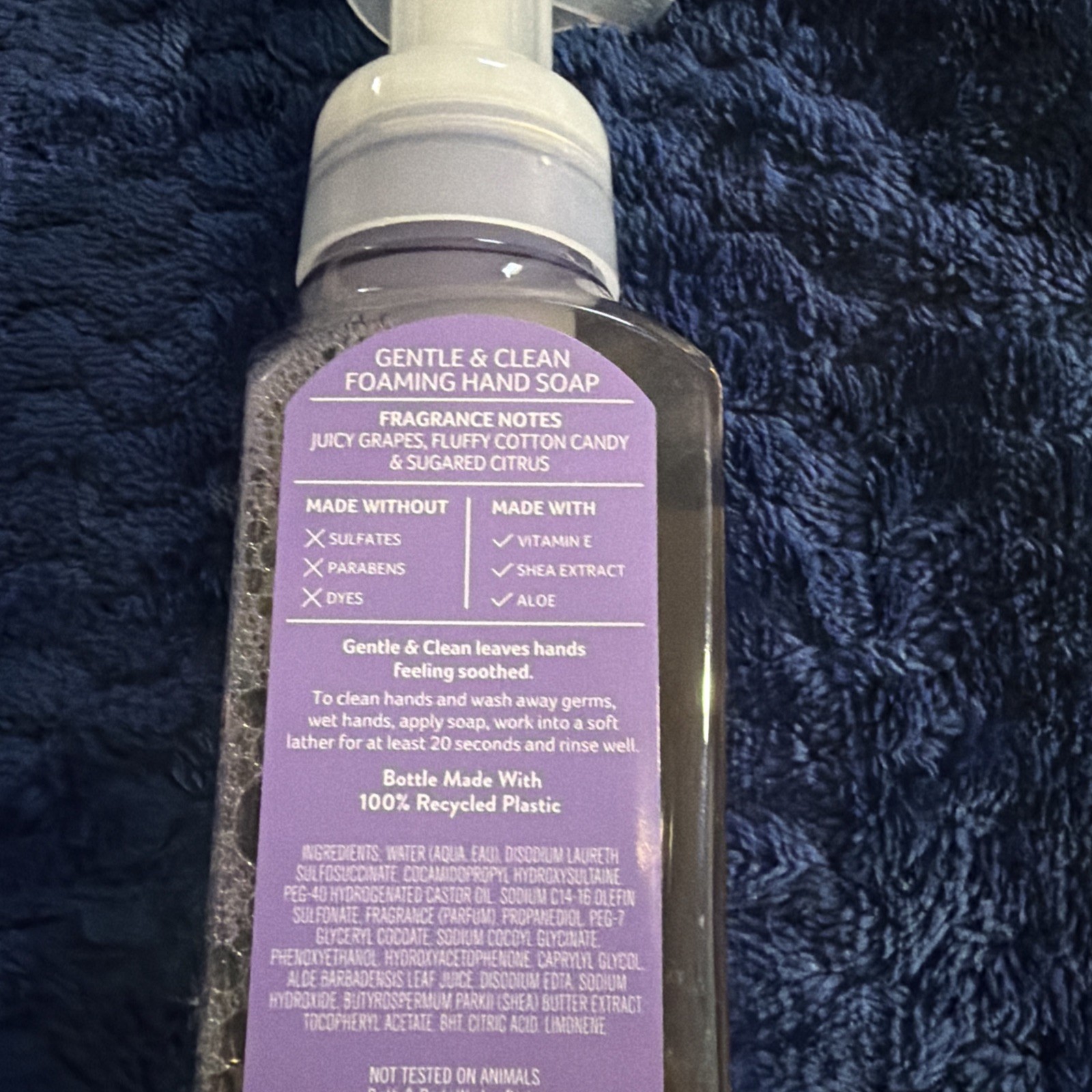 Bath & Body Works Cotton Candy Grape Foaming Hand Soap 8.75 oz, New