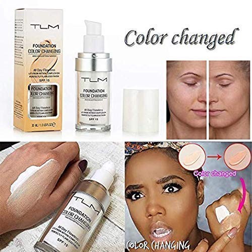TLM Colour Changing Foundation Liquid Base Makeup Change To Your Skin Tone 30ml