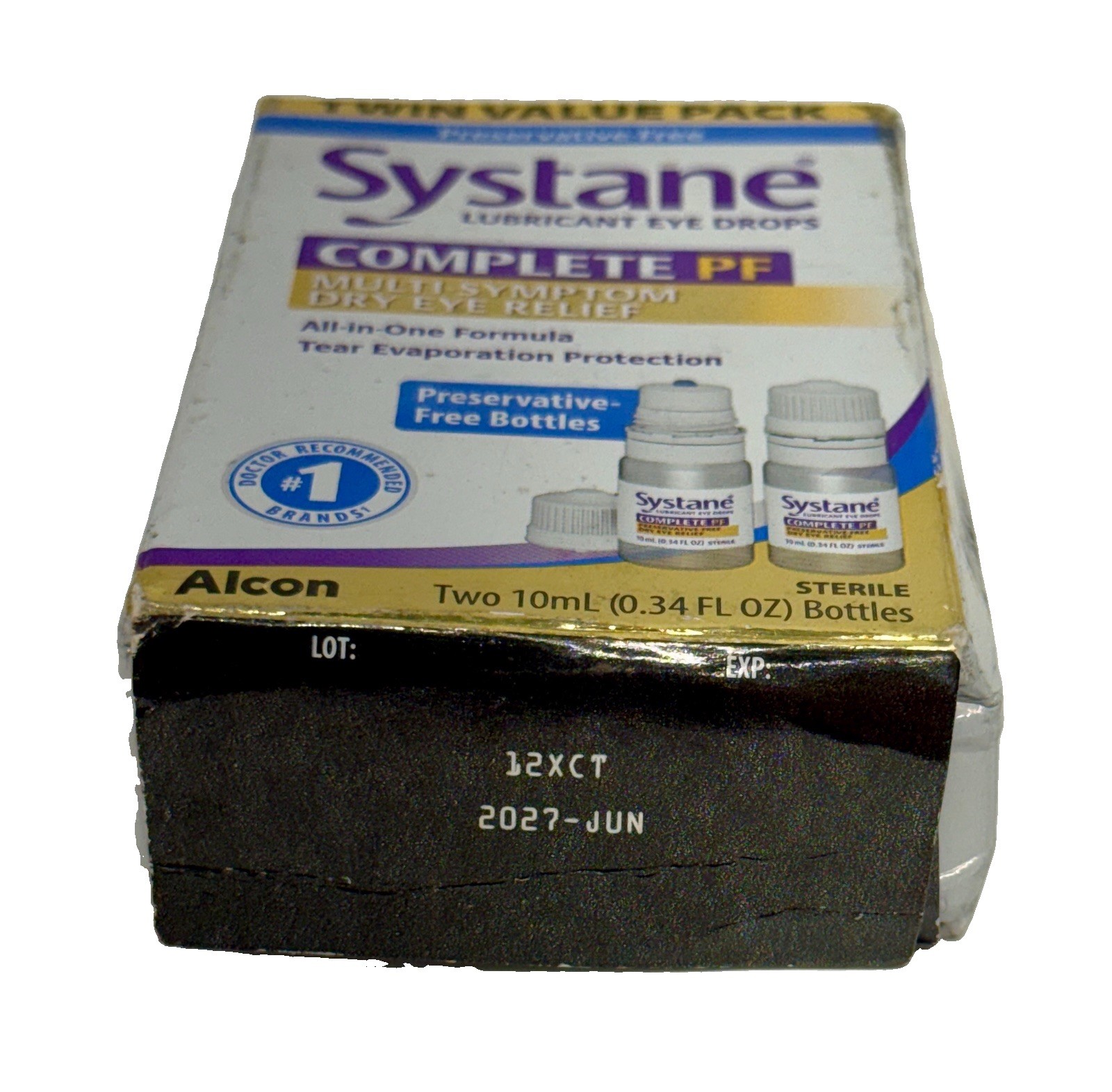 SYSTANE Complete PF Dry Eye Relief Drops Preservative Free Twin Pack Exp 06/2027
