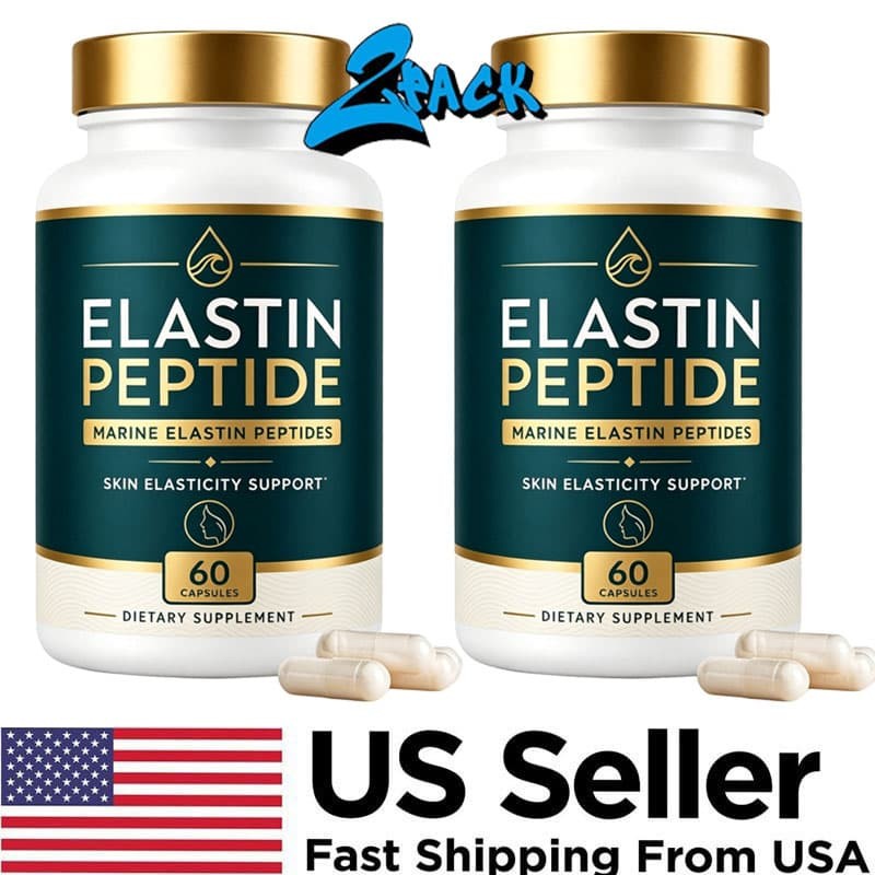 2PCS NEW Elastin Peptide Skin Tightening Supplement, Skin Elasticity, 60 Count
