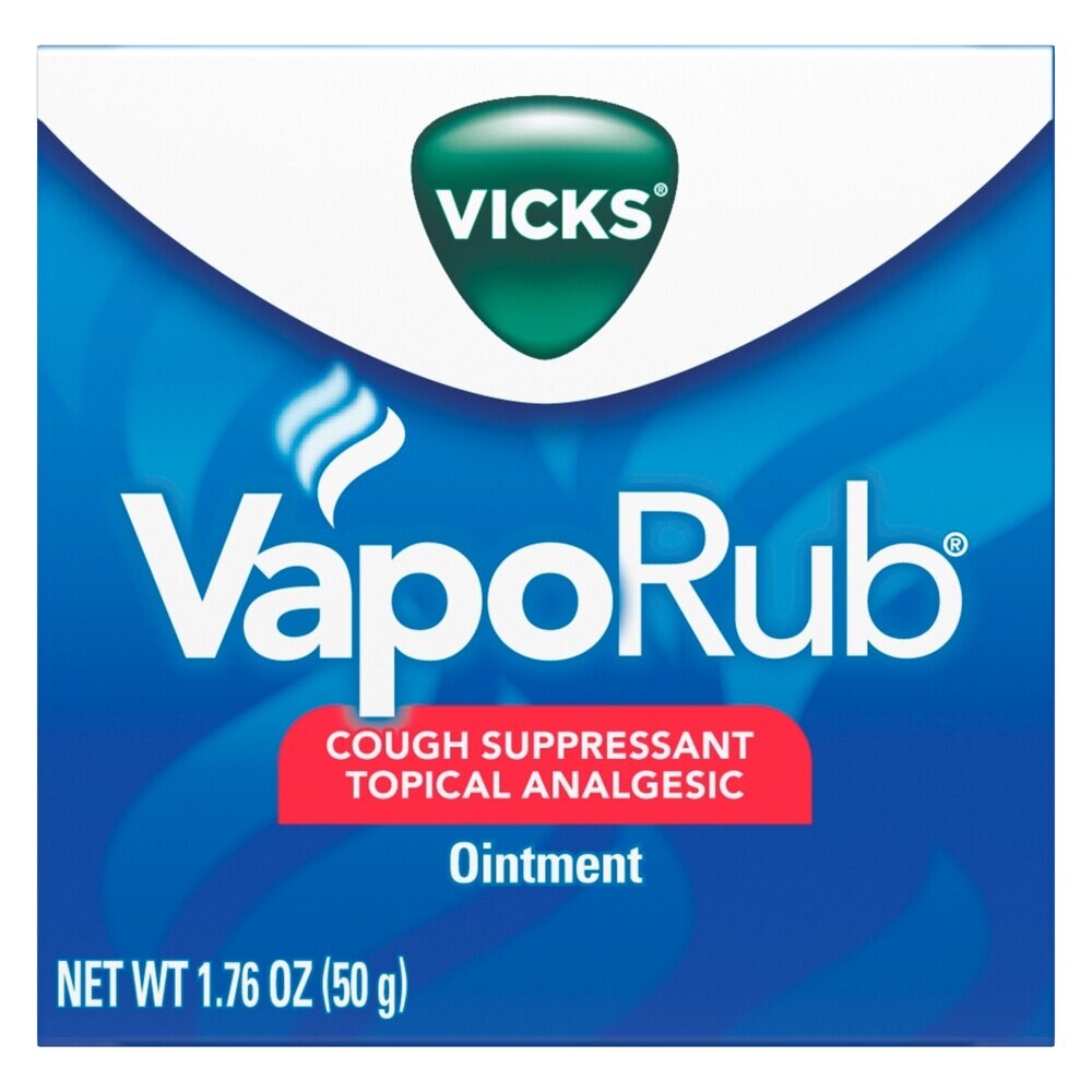 VICKS VapoRub Cough Suppressant Topical Analgesic Ointment NET WT 1.76 OZ (50g)