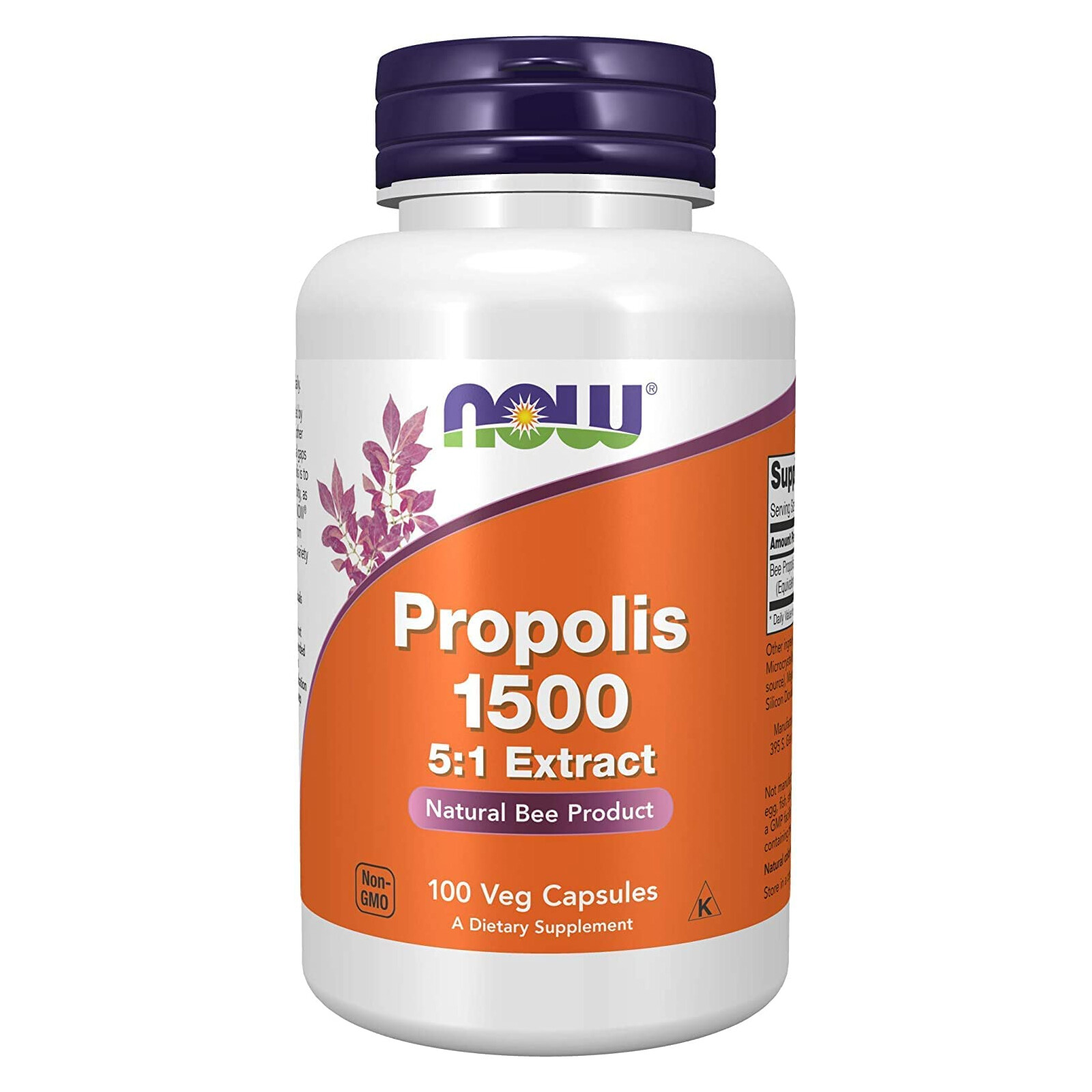 3 x NOW Propolis 1500 mg with 5:1 Concentrate Natural Bee Product 100 VCaps