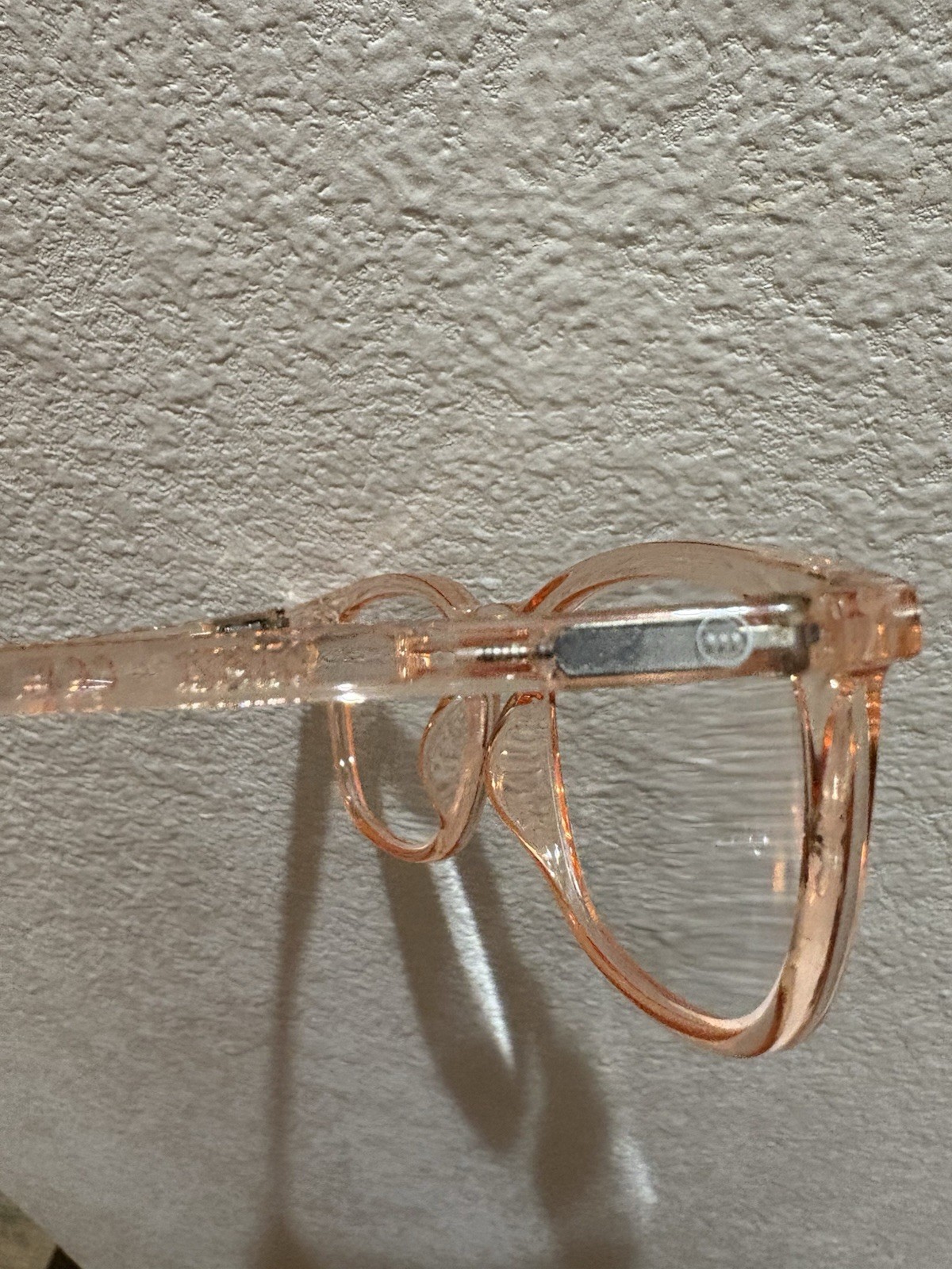 IZIPIZI Reading Glasses Peach Transparent Square Frame Taiwan +1.5 49-20-151