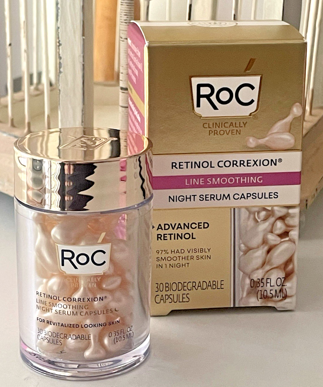 RoC RETINOL CORREXION Line Smoothing Night Serum – 30 Capsules ~ Brand New!