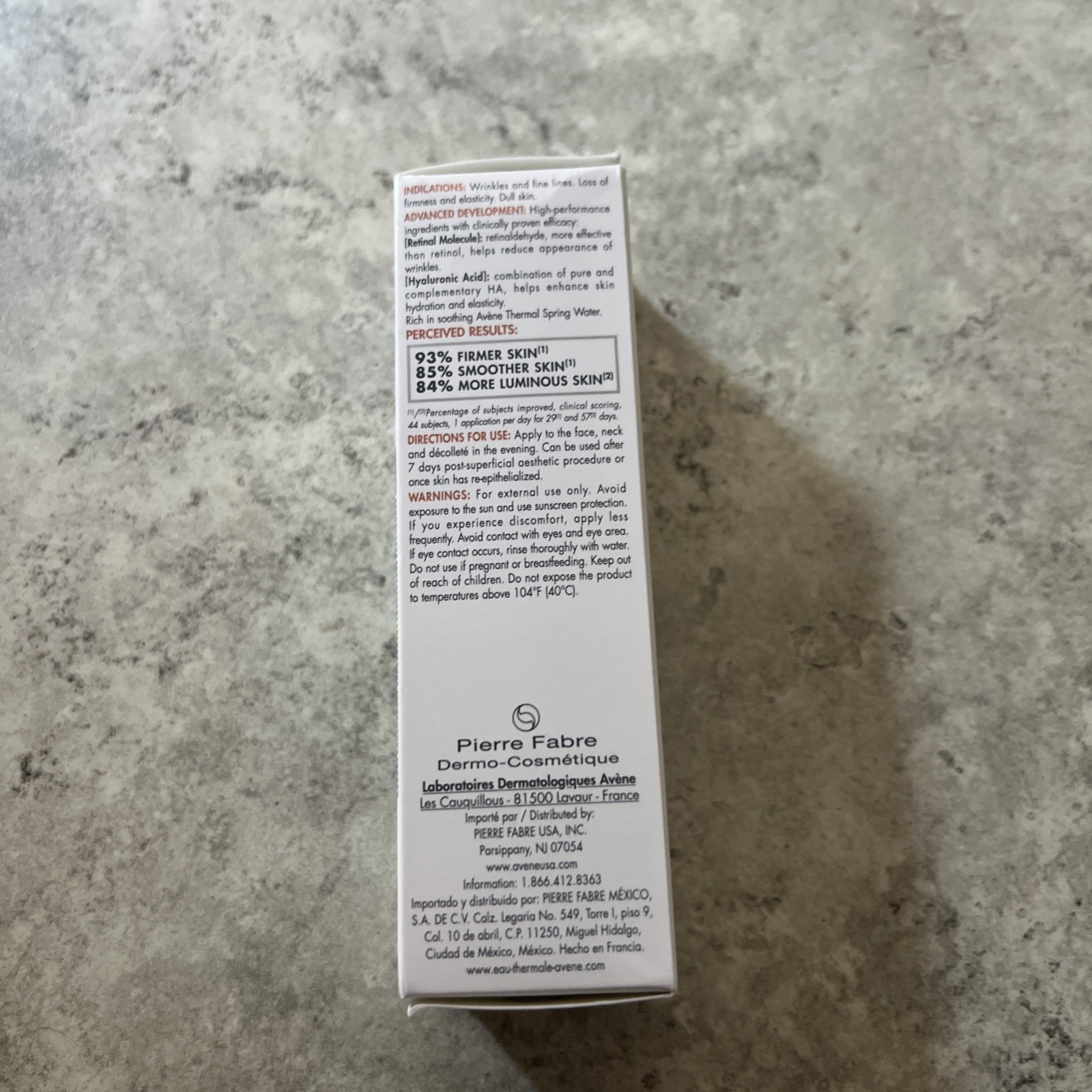 Avene Retrinal 0.1 Intensive Multi-Corrective Cream 1 oz 30 ML NEW. EXP 11/2028