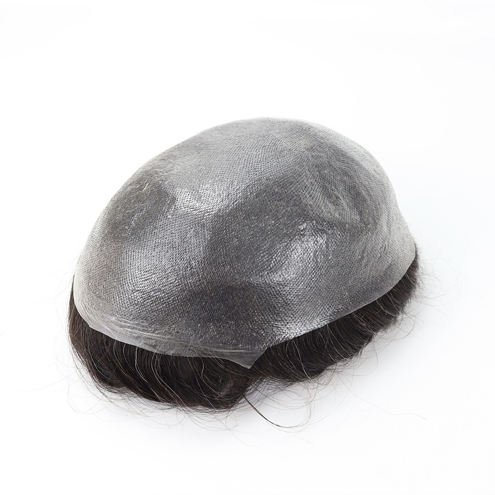 Ultra Thin Skin 0.06mm PU Base V-Loop Natural Hairline Indian Remy Human Hair