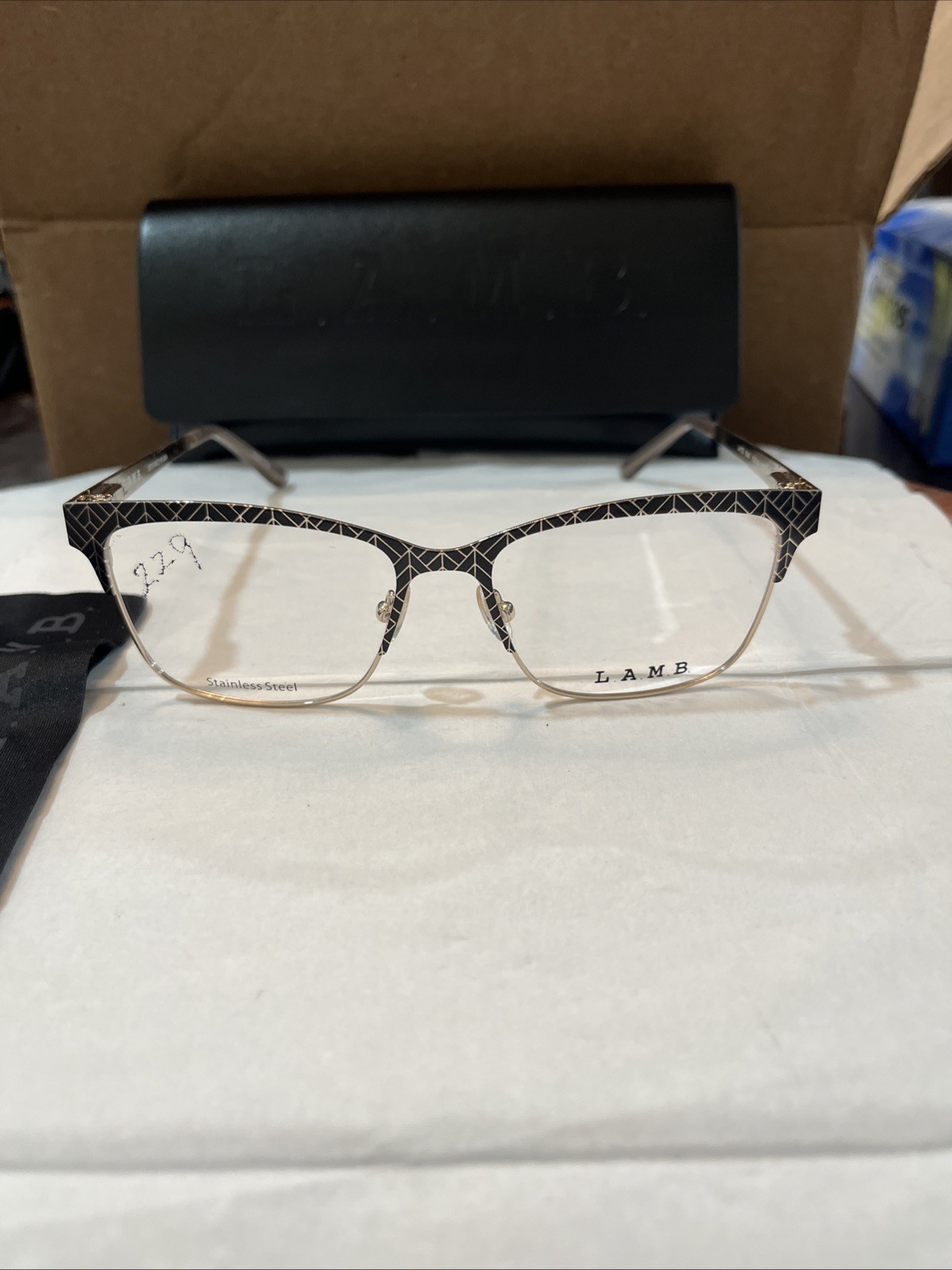 L.A.M.B. Gwen Stefani Womens Eyeglasses Frame LA122 BLK 53-16-135