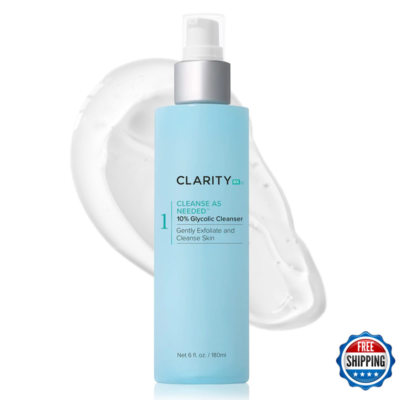 Clarityrx Cleanse As Needed 10 Glycolic Acid Exfoliating Face Wash Natural