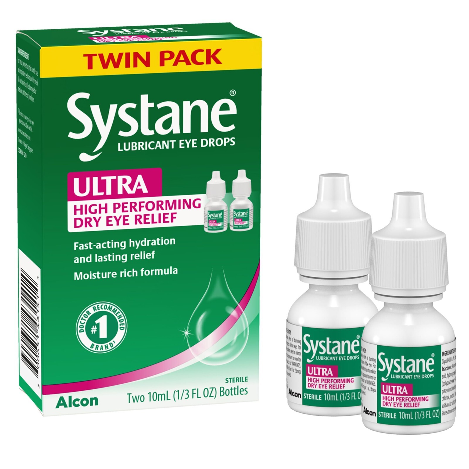 Systane ULTRA High Performance Lubricant Eye Drops Twin Pack Exp. 2026