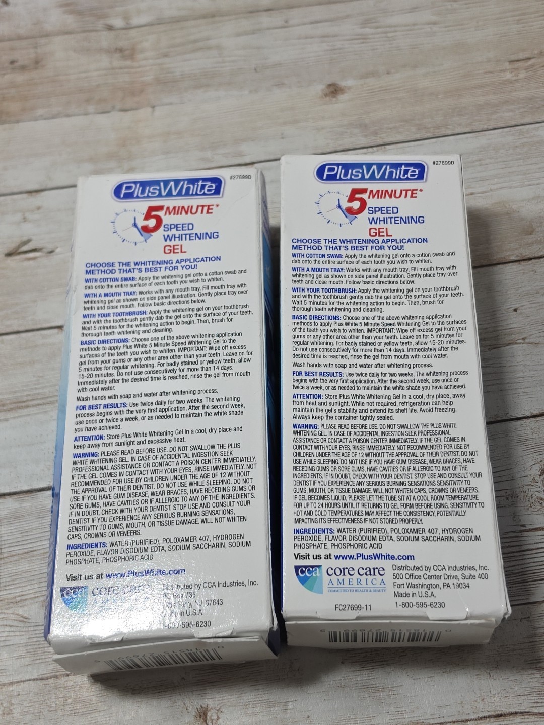 Plus White 5 Minute Premier Speed Whitening Gel Fast Gentle Enamel Lot Of 2