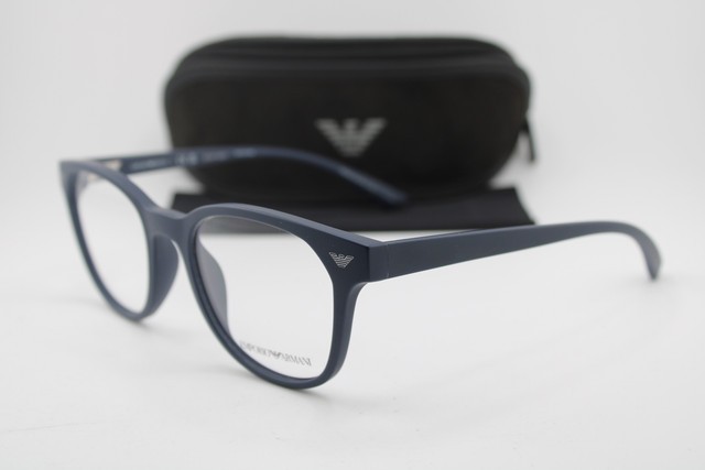 NEW EMPORIO ARMANI EA 3240U 5088 MATTE BLUE GUNMETAL AUTHENTIC EYEGLASSES 52-20