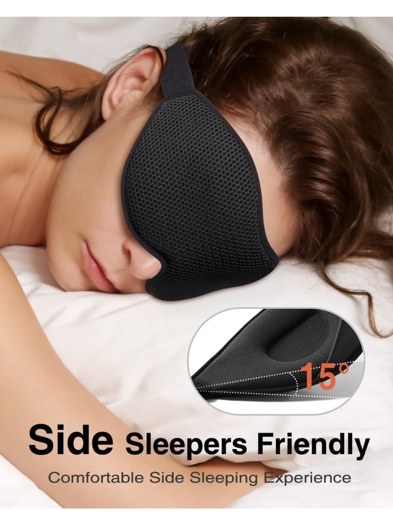 Eye Mask for Sleeping Women Men 3D Contoured Cup No Eye Pressure 100% Light Bloc