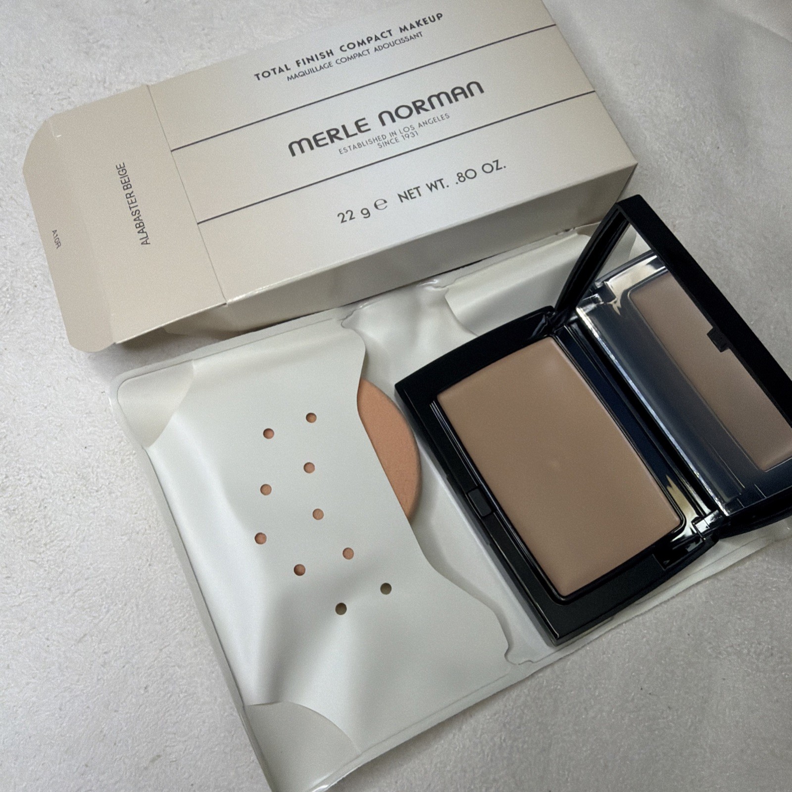Brand New Merle Norman Total Finish ALABASTER BEIGE  NEW In Box, Fast Shipping