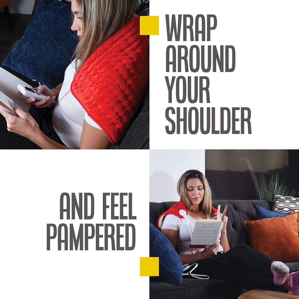 Electric Heating pad for Back Pain and Cramps Relief – 2 Hour auto Off