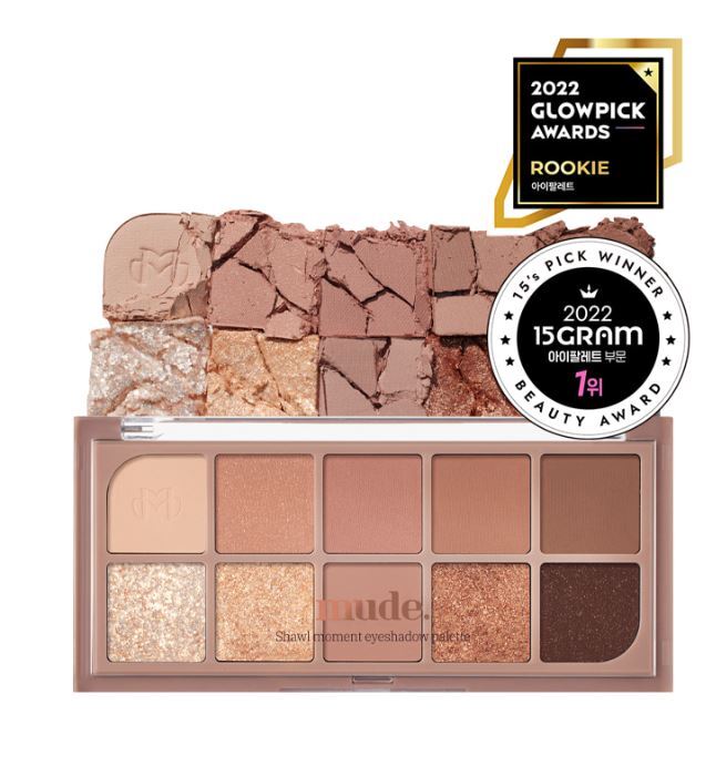 MUDE Shawl Moment Eyeshadow Palette 6Colors Soft Mix&Match
