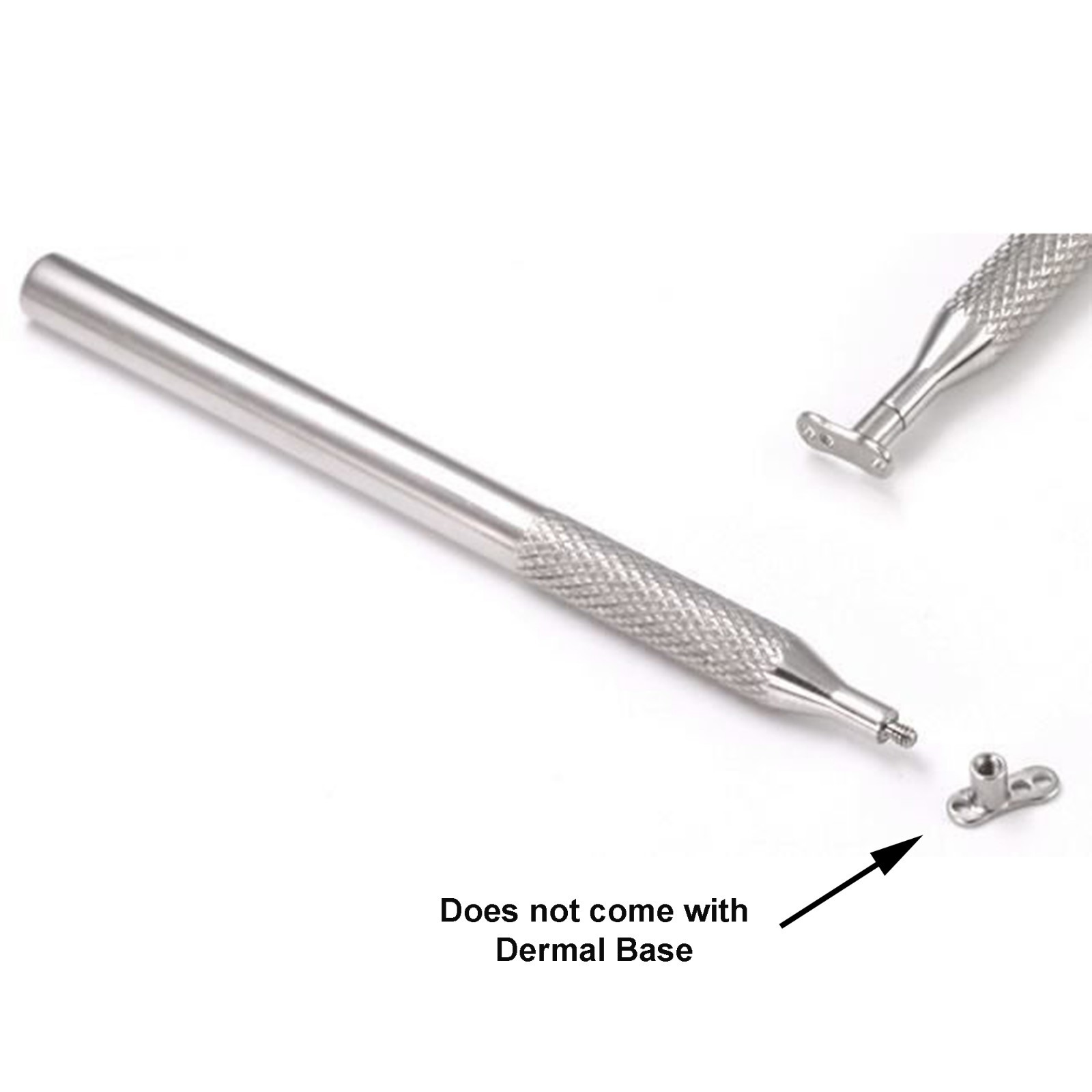 Piercing Insertion pin taper tool 1.2mm or 18g thread Steel Dermal Anchor Tool