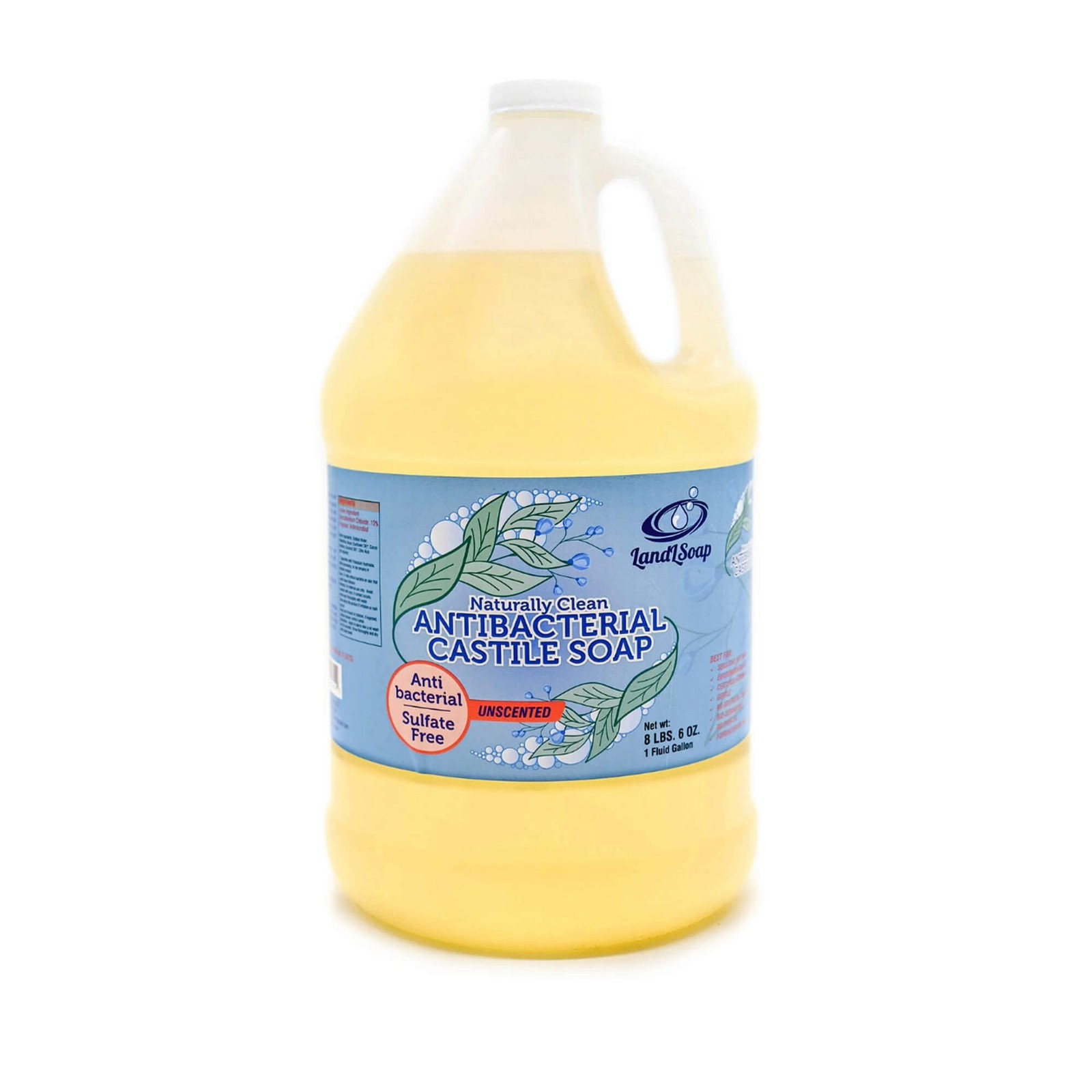 Antibacterial Unscented Pure Castile Soap Liquid for Face, Hand & Body Wash-V…