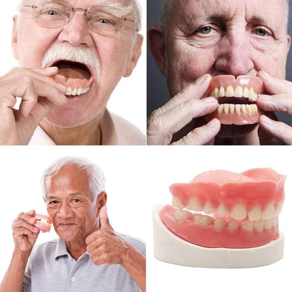 Complete DIY Denture Kit for Top and Bottom Teeth – Customizable Smile Solution